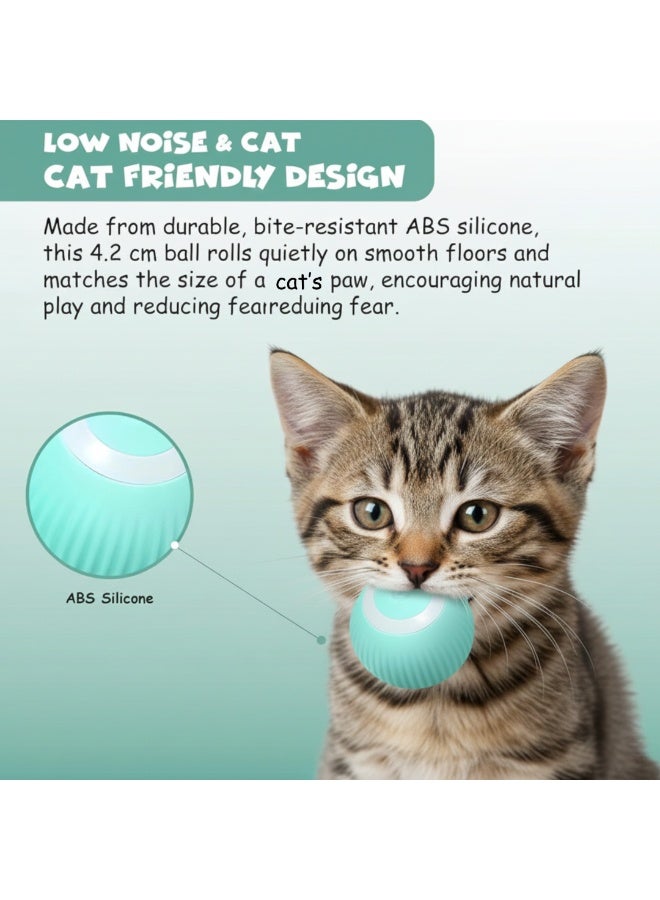 FUNFY Interactive Smart Rolling Toy for Cats and Small Puppies, Automatic Jumping Vibrating 360° Rotating Pet Toy, Keeps Indoor Cats and Puppies Active and Engaged, Fun Gift for Pets - Image 3