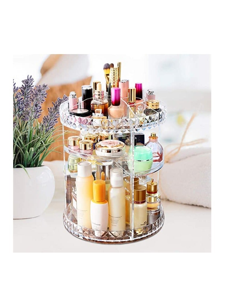 ORiTi 360 Degree Rotating Adjustable Cosmetics Makeup Organizer Carousel Storage for Cosmetics,Toiletries,Jewelry,Makeup,Brushes Lipsticks Toner Creams. Durable Design with 8 Layers Large Capacity  - Image 4