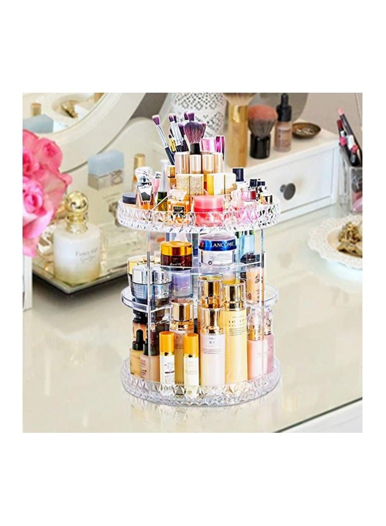 ORiTi 360 Degree Rotating Adjustable Cosmetics Makeup Organizer Carousel Storage for Cosmetics,Toiletries,Jewelry,Makeup,Brushes Lipsticks Toner Creams. Durable Design with 8 Layers Large Capacity  - Image 2
