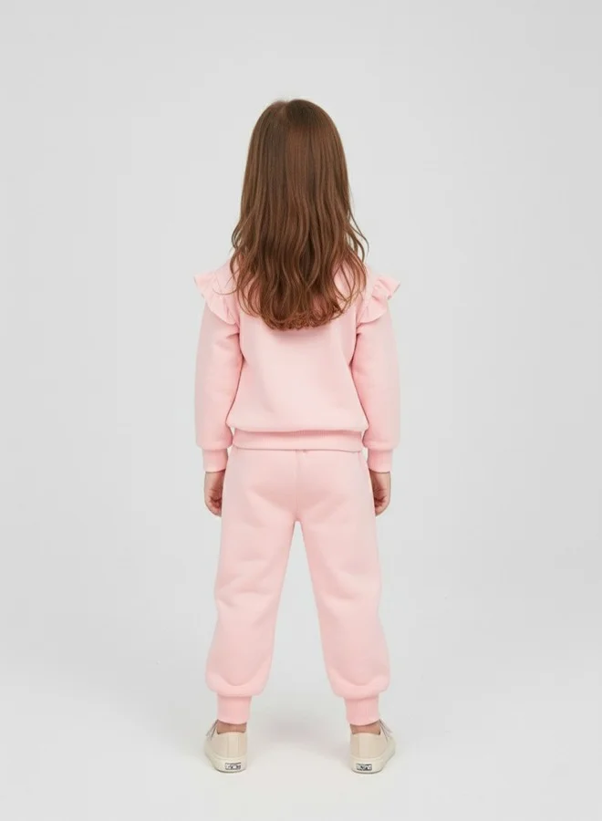 babyqlo Pink Lovely Day Bunny Tracksuit Set