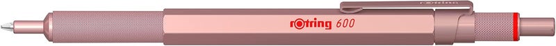 Rotring 600 Metallic Ballpoint Pen Medium Point Black Ink Rose Gold Barrel Refillable 1 Count - Image 4