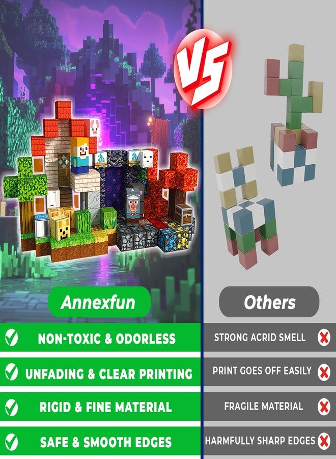 Annexfun Magnetic Blocks - 150PCS Magnetic Building Blocks Forest Portal Building Cubes Toys Montessori Toddler Xmas Birthday Gifts -STEM Construction Toys for Kids Ages 3 4 5 6 7 8 9 - Image 4
