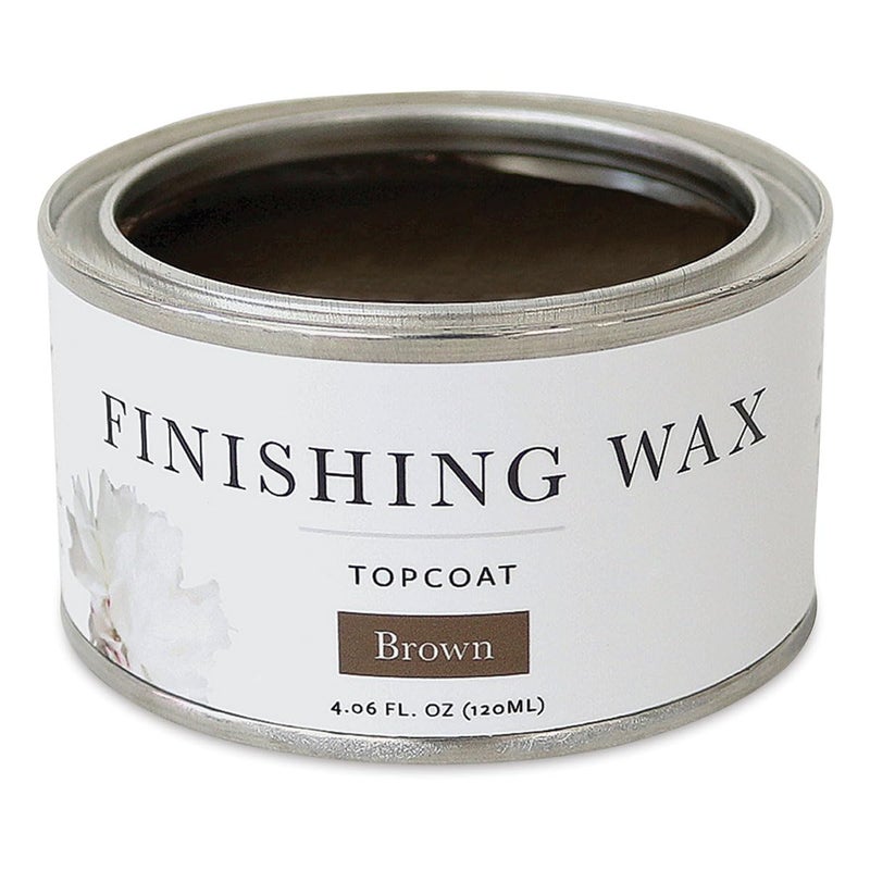 Jolie Finishing Wax - Protective topcoat Paint - Use on interior furniture, cabinets, walls, home decor and accessories - Odor-Free, Non-Hazardous - Brown - 120 ml - Image 4