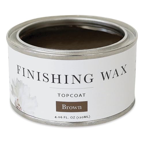 Jolie Finishing Wax - Protective topcoat Paint - Use on interior furniture, cabinets, walls, home decor and accessories - Odor-Free, Non-Hazardous - Brown - 120 ml - Image 1