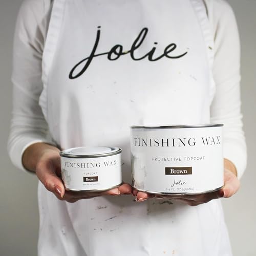 Jolie Finishing Wax - Protective topcoat Paint - Use on interior furniture, cabinets, walls, home decor and accessories - Odor-Free, Non-Hazardous - Brown - 120 ml - Image 2