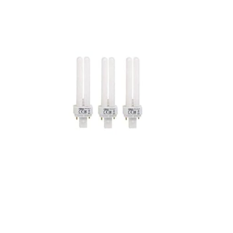 Home Decorative CFL Bulb, Plastic Glass, Cool White, High Quality Durable, 13 Watt Energy Saving, 2 Pin Day Light Double Twin Tube, Pack of 3 - Image 4