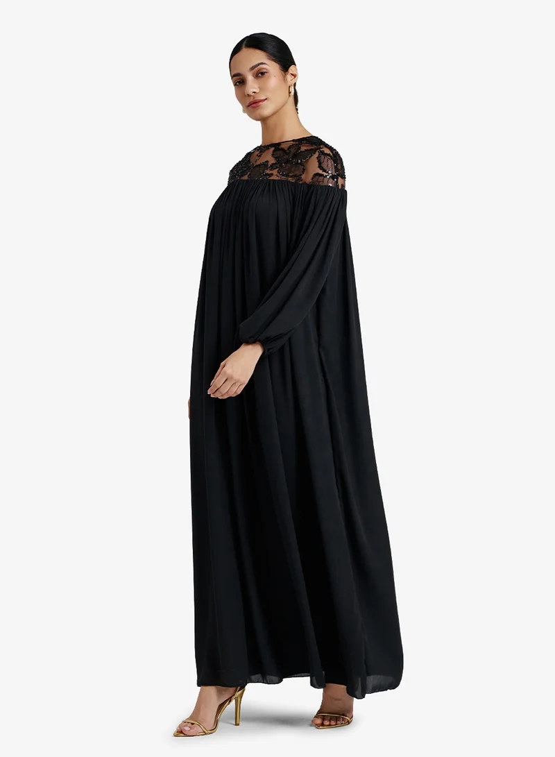CHASE  Embellished Neckline Kaftan for Women | Best Price UAE