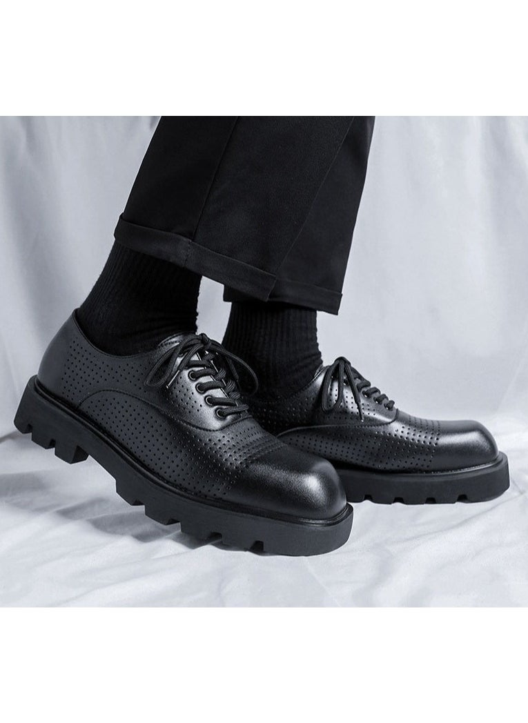 Warrior - Versatile Retro Casual Leather Shoes - Image 1
