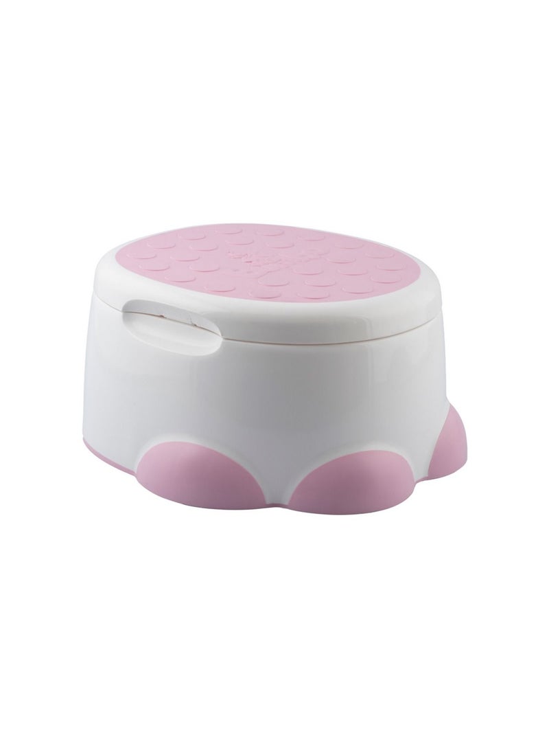 Bumbo Step ‘n Potty Soft and Comfortable, Non-Slip, Removable Cup & Stow Away Lid, Ideal for toddlers from 18 months ( Cradle Pink )  - Image 2