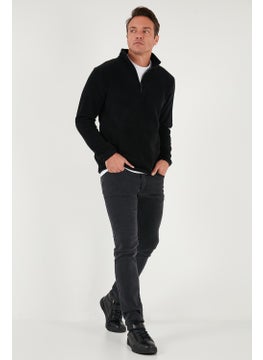 Buratti Slim Fit Half Zipper Stand Collar Polar Fleece Men's Polar 5906003  - Image 3