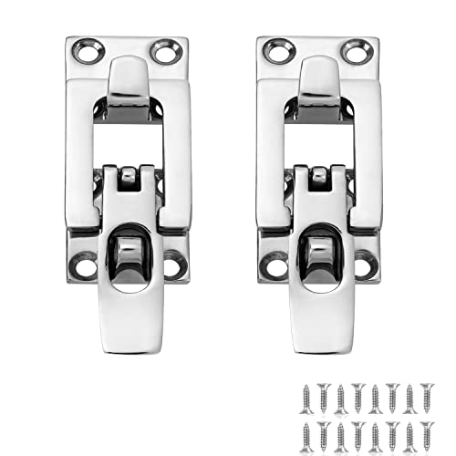 ODYSUNRAL Marine AntiRattle Square Latches for Boat Door Hatch Hold Down Clamp Latches Lockable Sturdy Construction 316 Stainless Steel with Screws - Image 1