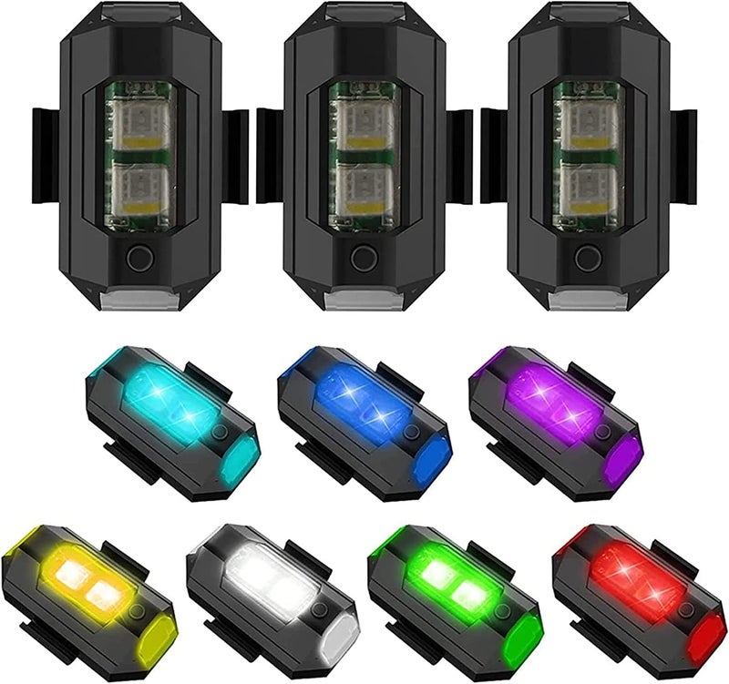 Bestrix Smart Safety Signal Warning Blinking Strobe Multicolor Led Light with USB Rechargeable Multipurpose IP67 Waterproof for Motorbike, Helmet, Drone, Bicycle, Toys, Multipurpose (Pack of 1) - Image 1