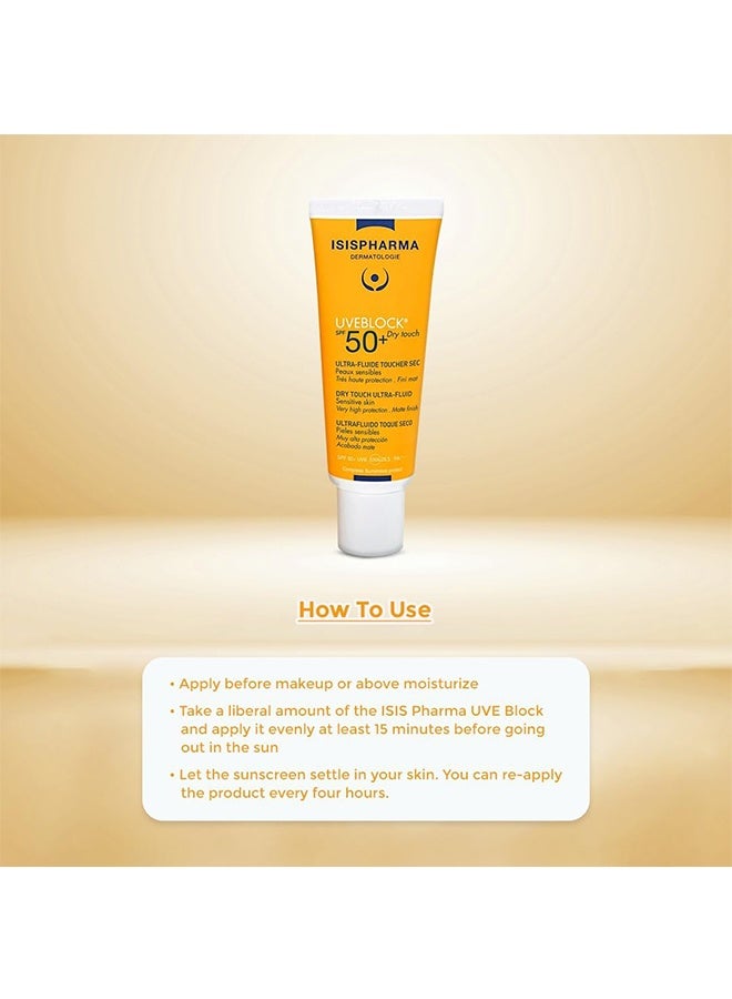 ISIS PHARMA ISISPHARMA  UVEBLOCK DRY TOUCH SPF50+ 40ml，Very High Protection Spf 50+ - Image 3