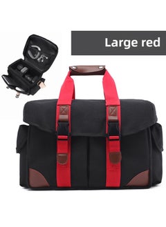 Generic Multifunctional Professional Canon SLR Camera Bag Shoulder Canvas Camera Bag D7200 Nikon SLR Set D7500-Color:Large For sony (Red)  - Image 1