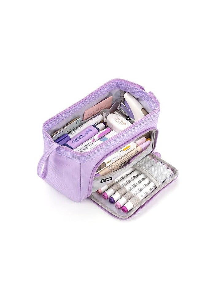 كيلا حافظة أقلام رصاص بسعة كبيرة حقيبة أقلام محمولة حقيبة أقلام تجميلية محمولة هدية للمكتب والمدرسة والمراهقين والبنات والرجال والنساء والبالغين - Image 1
