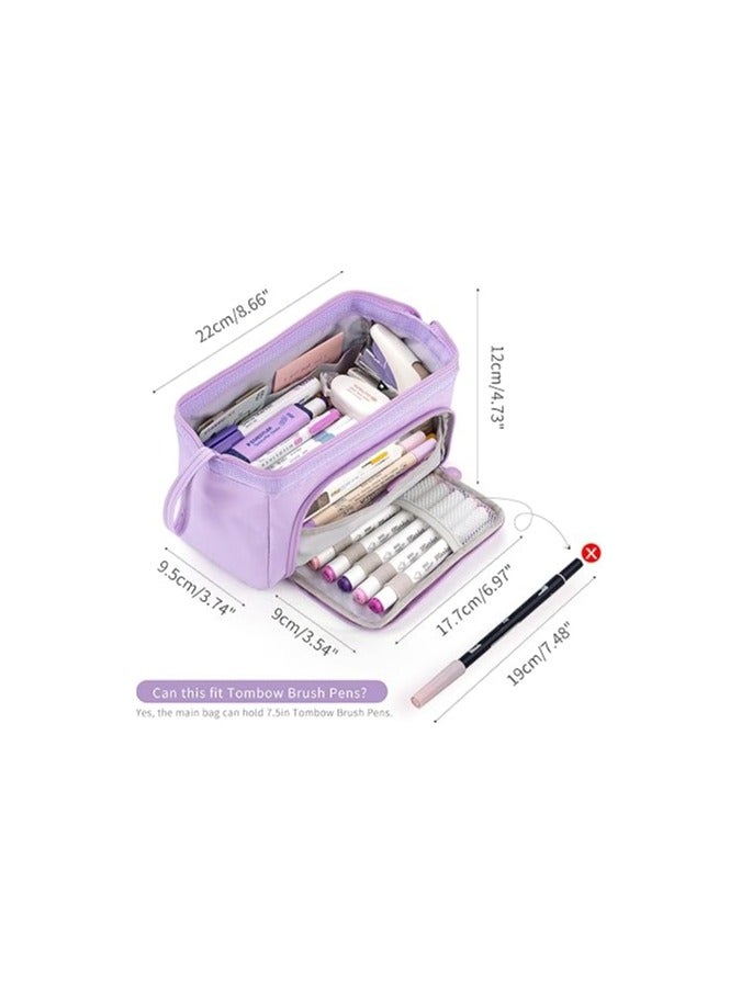 كيلا حافظة أقلام رصاص بسعة كبيرة حقيبة أقلام محمولة حقيبة أقلام تجميلية محمولة هدية للمكتب والمدرسة والمراهقين والبنات والرجال والنساء والبالغين - Image 4