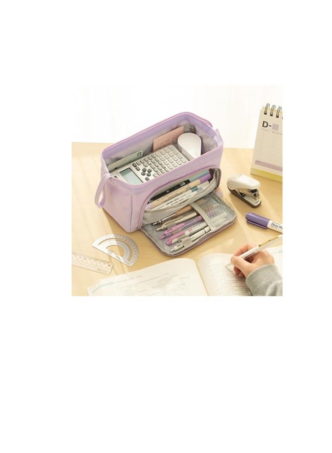 كيلا حافظة أقلام رصاص بسعة كبيرة حقيبة أقلام محمولة حقيبة أقلام تجميلية محمولة هدية للمكتب والمدرسة والمراهقين والبنات والرجال والنساء والبالغين - Image 3