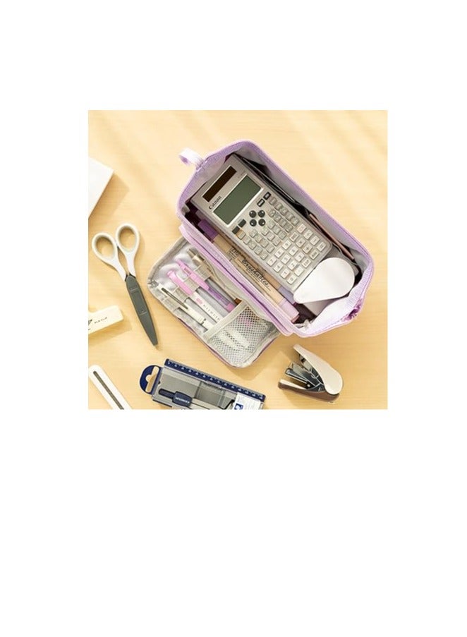 كيلا حافظة أقلام رصاص بسعة كبيرة حقيبة أقلام محمولة حقيبة أقلام تجميلية محمولة هدية للمكتب والمدرسة والمراهقين والبنات والرجال والنساء والبالغين - Image 2