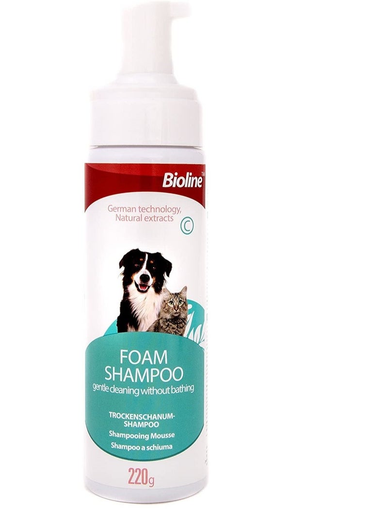 Bioline شامبو رغوي بيولين للقطط والكلاب 220 جرام - Image 1