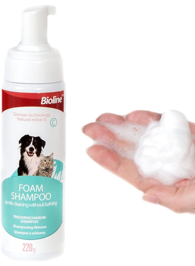 Bioline شامبو رغوي بيولين للقطط والكلاب 220 جرام - Image 2