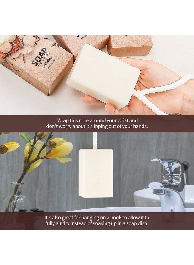 LIARTY 4pcs Soap on a Rope, Natural Bar Soap for Women Men, Bath Soaps Bulk for Face, Hand, Body Care, Easy to Hang, Shower, Home, Travel, Each 7.05 Oz - Image 3