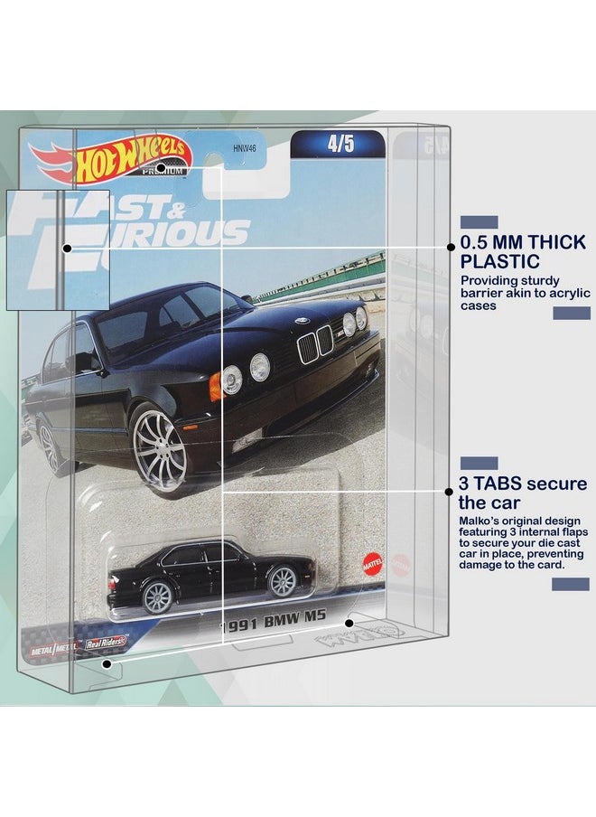 MALKO Hot Wheels Protector Display Case For Premium Card Diecast Cars - 10 Pack | Assembly Required  - Image 3