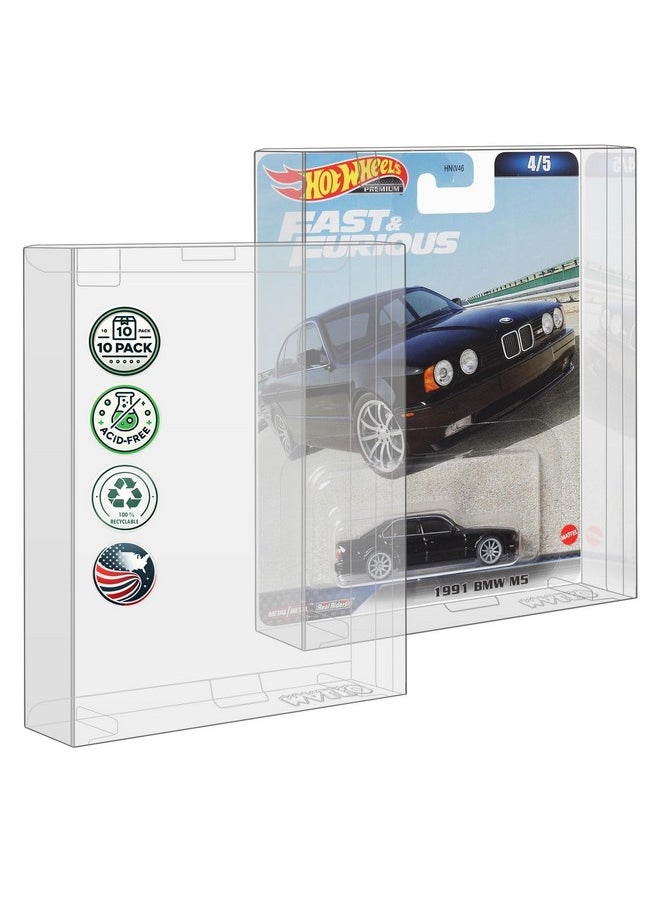 MALKO Hot Wheels Protector Display Case For Premium Card Diecast Cars - 10 Pack | Assembly Required  - Image 1