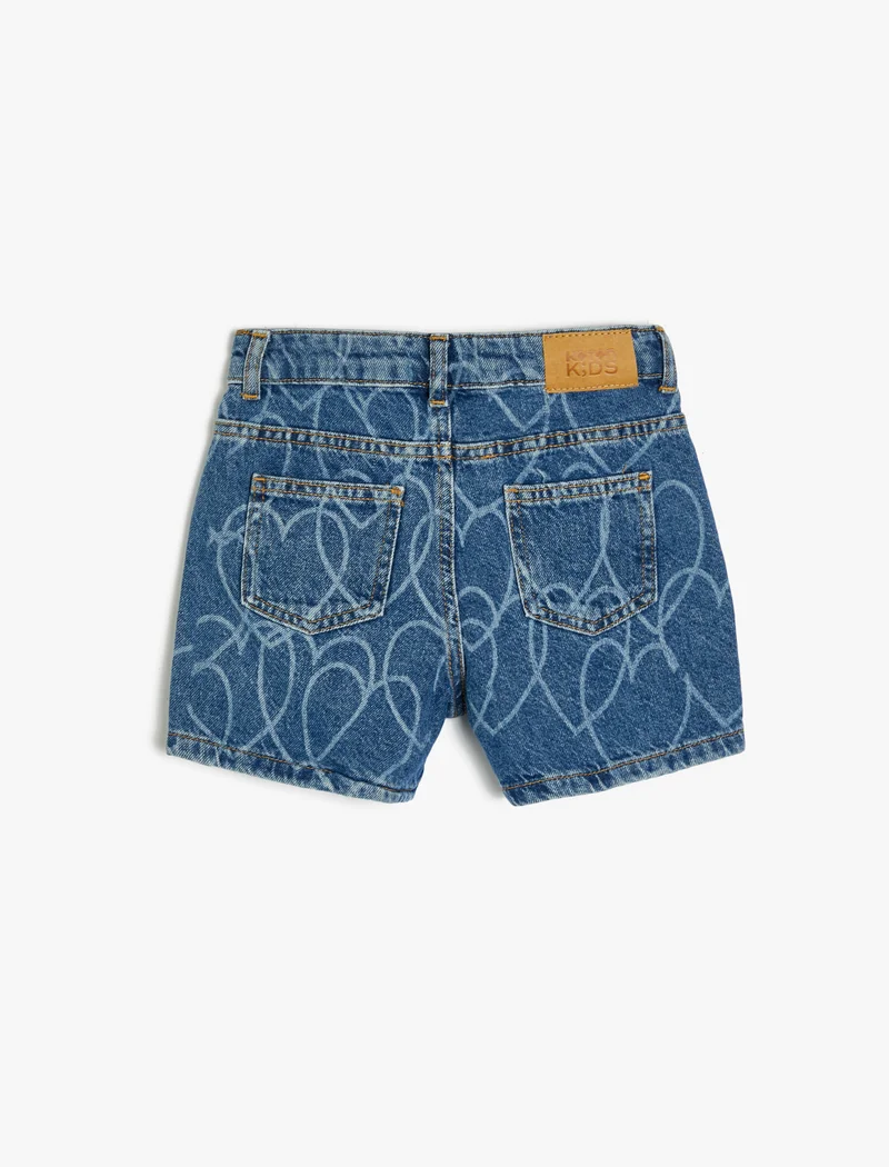 كوتون Koton | Patterned Denim Shorts