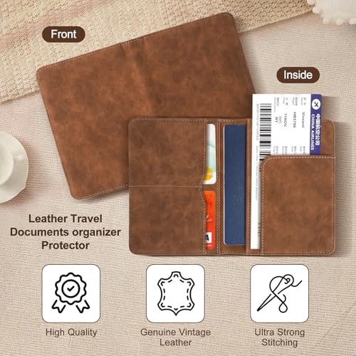 THTCSQ To My Son Gifts Leather Passport Holder for Men Personalized Engraved Passport HolderBirthday Christmas Gifts Where ever you Son - Image 3