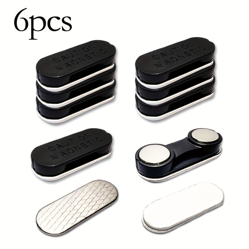 6Pcs Self Adhesive Magnetic Clips Strong Hold for Screens Notes Keys - Image 5