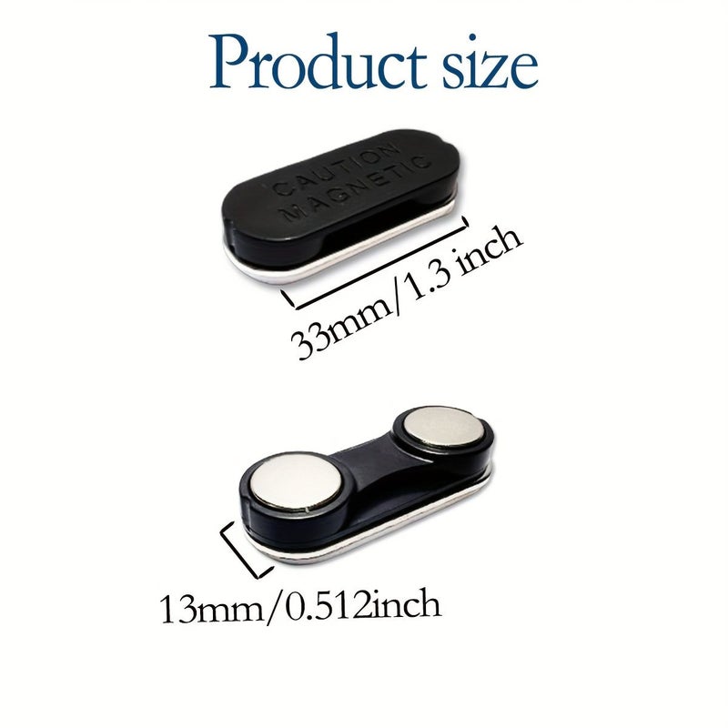 6Pcs Self Adhesive Magnetic Clips Strong Hold for Screens Notes Keys - Image 2