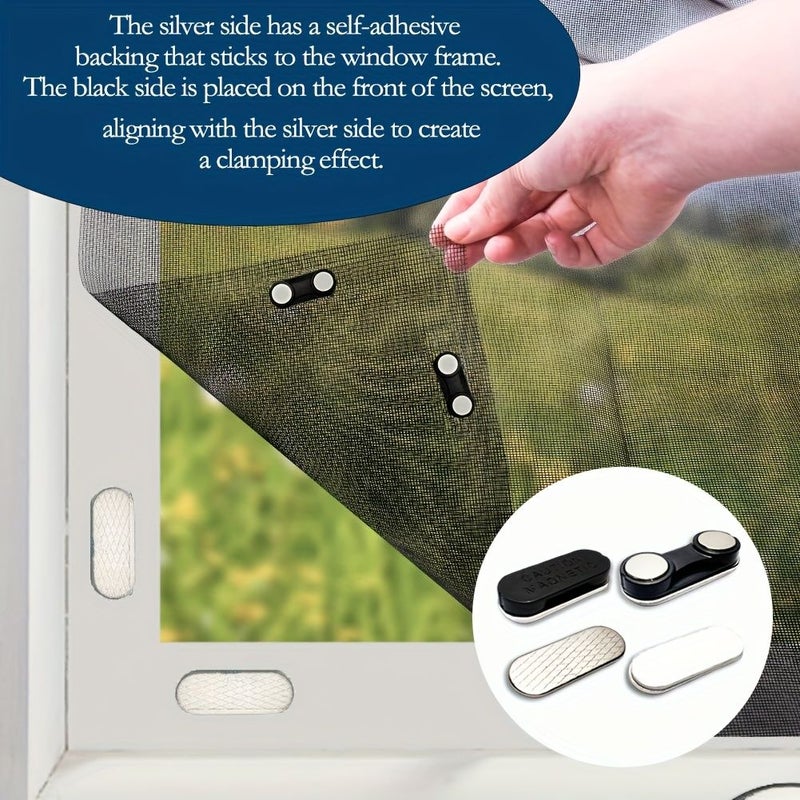 6Pcs Self Adhesive Magnetic Clips Strong Hold for Screens Notes Keys - Image 1