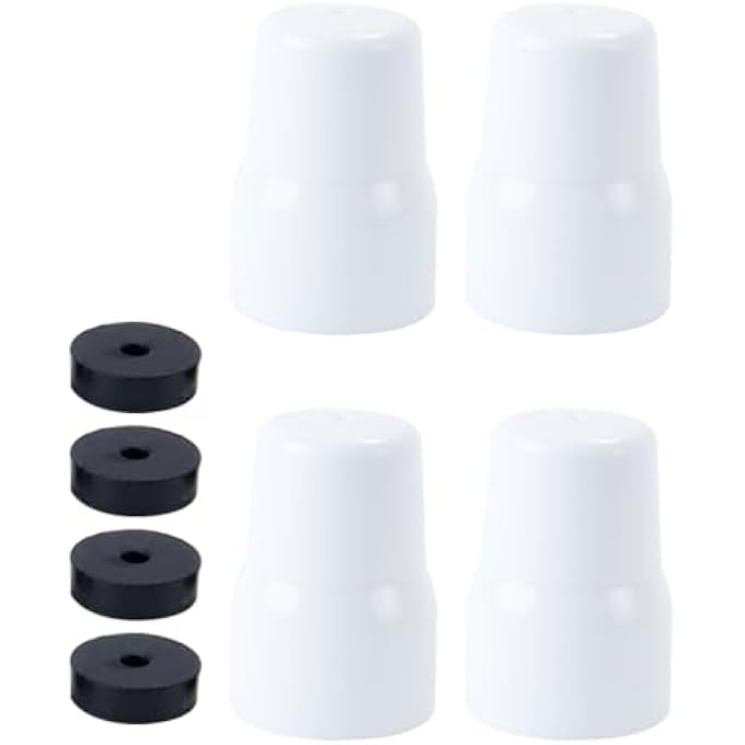 4 PIECES WHITE ABS PLASTIC RADIATOR REPLACEMENT CENTRAL COVER VALVE PRESSURE REPLACEMENT FOR WATER HEATER HEATER PIPE COVER - Image 1