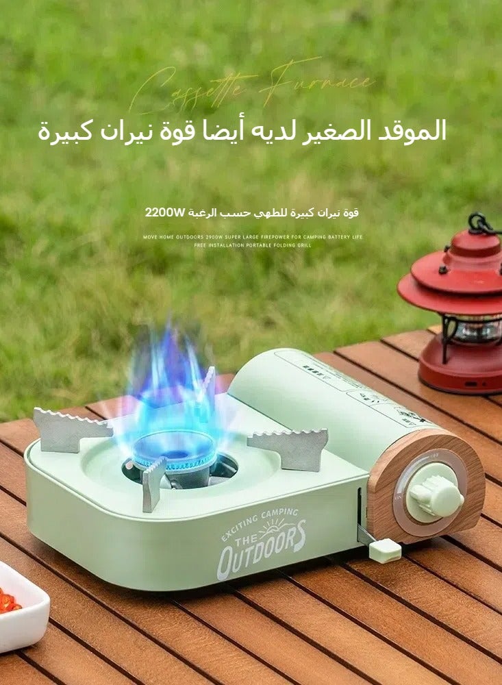 جنرال كاسيت موقد في الهواء الطلق المحمولة موقد صغير في الهواء الطلق كاسكا المغناطيسي الشاي موقد غاز موقد غاز الماء المغلي موقد للتخييم  - Image 2