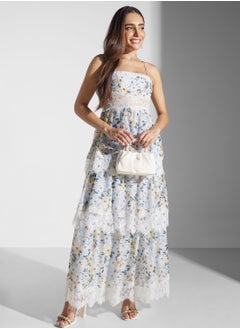 True Decadence Floral Print Bardot Dress  - Image 4