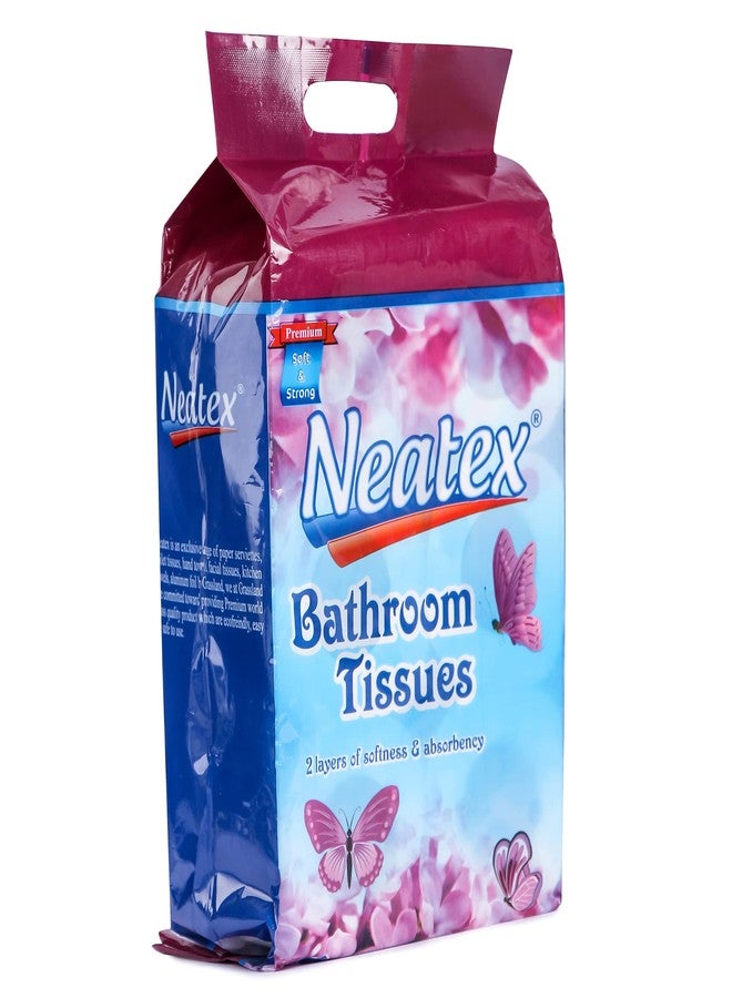 Neatex Premium 2-Ply Toilet Paper Roll Bathroom Tissue, Super Soft - Pack of 6 X 230 Pulls Each (Sheet Size - 98mm X 100mm) White Embossed - Image 2
