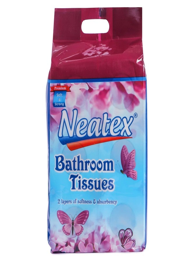 Neatex Premium 2-Ply Toilet Paper Roll Bathroom Tissue, Super Soft - Pack of 6 X 230 Pulls Each (Sheet Size - 98mm X 100mm) White Embossed - Image 1