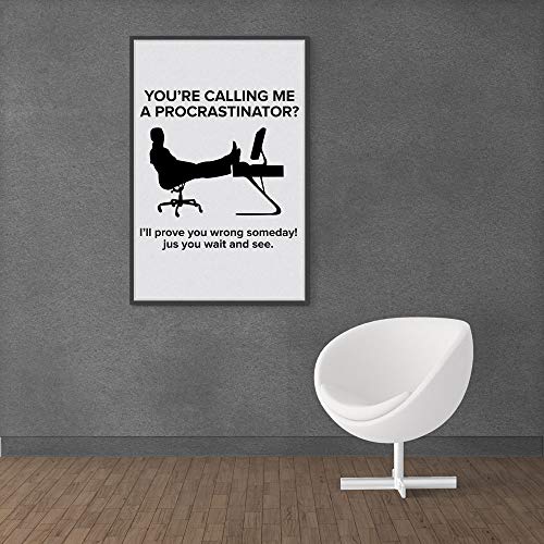 Inephos Procrastination Funny Poster (Size: 8 inch X 12 inch, Framed, Laminated Print) - Image 1