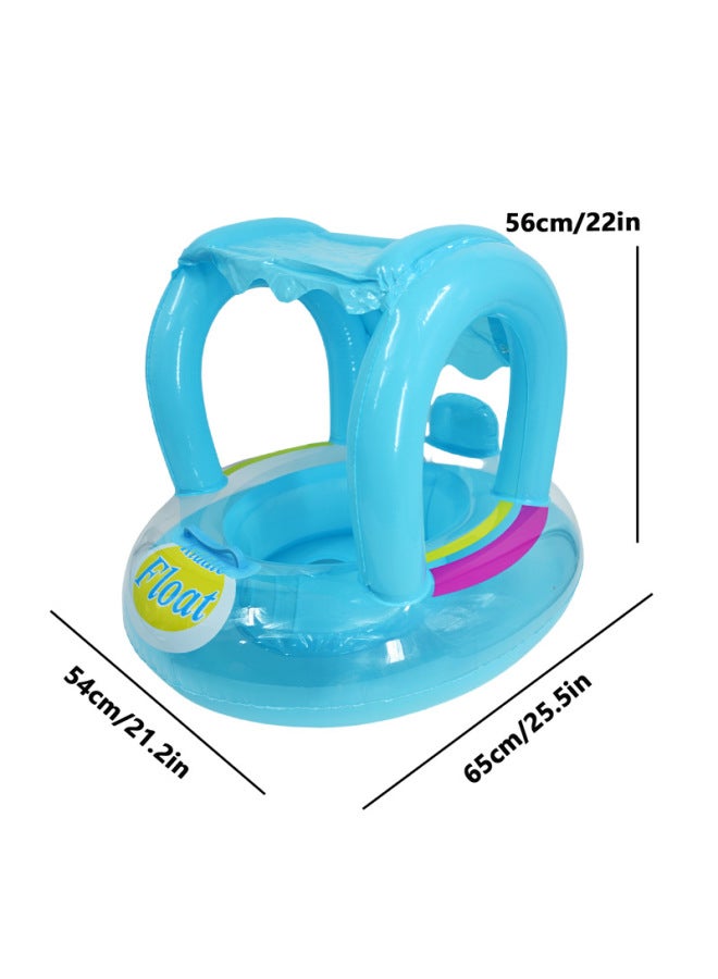 مقعد مظل منفوش للأطفال، مقعد للرضع والأطفال، حلق سباحة بمقبض جرس