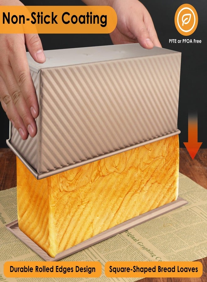 Spmarkt 2pack 2.2lb Gold Pullman Loaf Pan - Image 2
