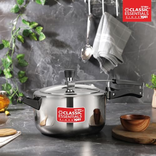Classic Essentials Triply Stainless Steel Pressure Cooker Inner Lid 5 L | Triply Cooker with Gas & Induction Base, ISI-Certified, 100% Pure & Toxin-free, Silver | 5 years warranty - Image 2