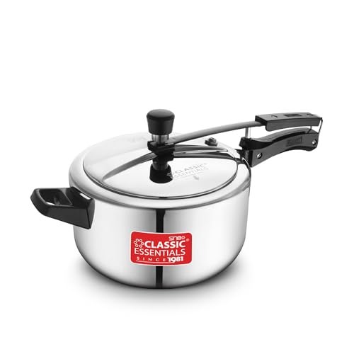 Classic Essentials Triply Stainless Steel Pressure Cooker Inner Lid 5 L | Triply Cooker with Gas & Induction Base, ISI-Certified, 100% Pure & Toxin-free, Silver | 5 years warranty - Image 1