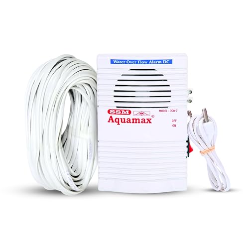 SSMAQUAMAX SSM Aquamax ® Water Tank Alarm Bell Overflow Protection - Battery Operated - 15 Meter Wire & Sensors Included - Loud Human Voice in Hindi and English - 1 Year Warranty - Image 1