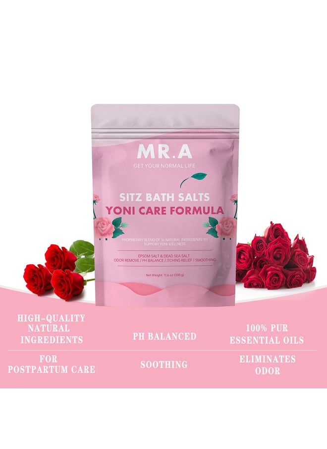 Mr.A - Sitz Bath Salt For Postpartum Care Organic Sitz Bath Soak Postpartum Essentials Ancient Formula Epsom Salt For Perineal Care & Cleansing Postpartum Recovery Ph Balance Eliminates Odor 11.6 Oz - Image 1