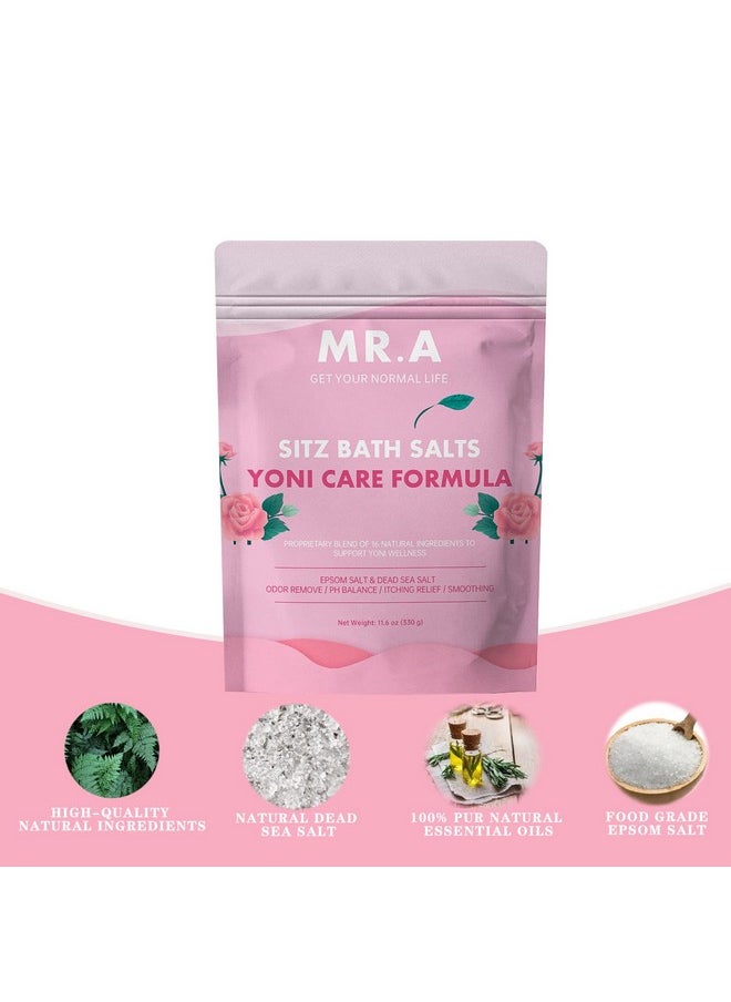 Mr.A - Sitz Bath Salt For Postpartum Care Organic Sitz Bath Soak Postpartum Essentials Ancient Formula Epsom Salt For Perineal Care & Cleansing Postpartum Recovery Ph Balance Eliminates Odor 11.6 Oz - Image 1