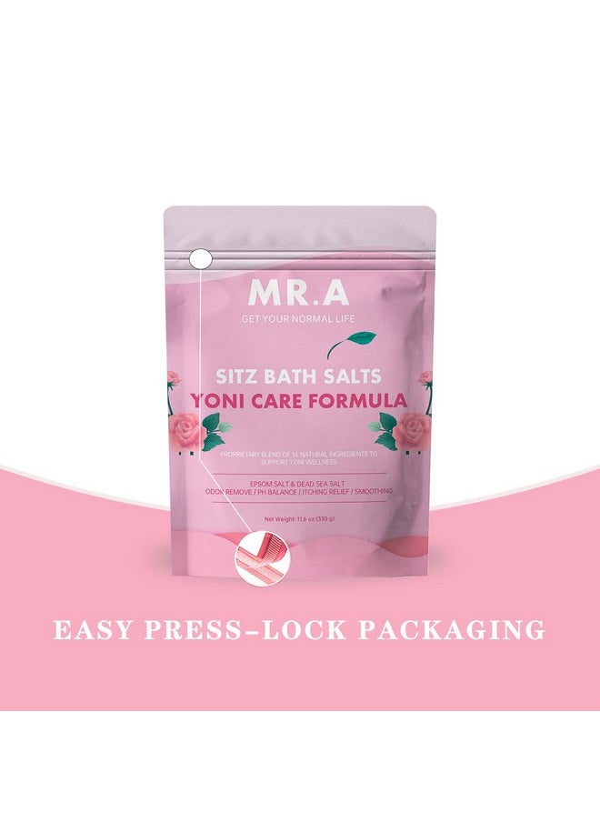 Mr.A - Sitz Bath Salt For Postpartum Care Organic Sitz Bath Soak Postpartum Essentials Ancient Formula Epsom Salt For Perineal Care & Cleansing Postpartum Recovery Ph Balance Eliminates Odor 11.6 Oz - Image 1