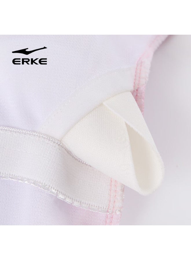 Erke Kids Girls Short Sleeve One-piece Skirted Swimsuit Comfortable Breathable Beach Swimwear - Image 5