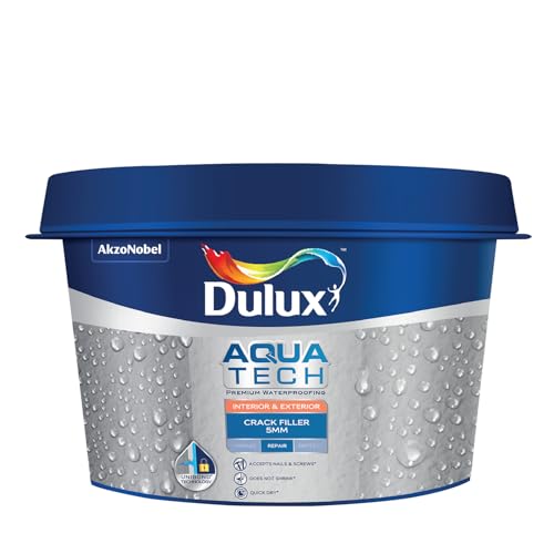 Dulux Aquatech Waterproof Crack & Gap Filler – High-Strength, Non-Shrink Sealant for Interior/Exterior Wall, Roof, Terrace, Home, Kitchen Sink, Tile Gap, Repair Concrete Leaks Up to 5MM (White 400GM) - Image 1