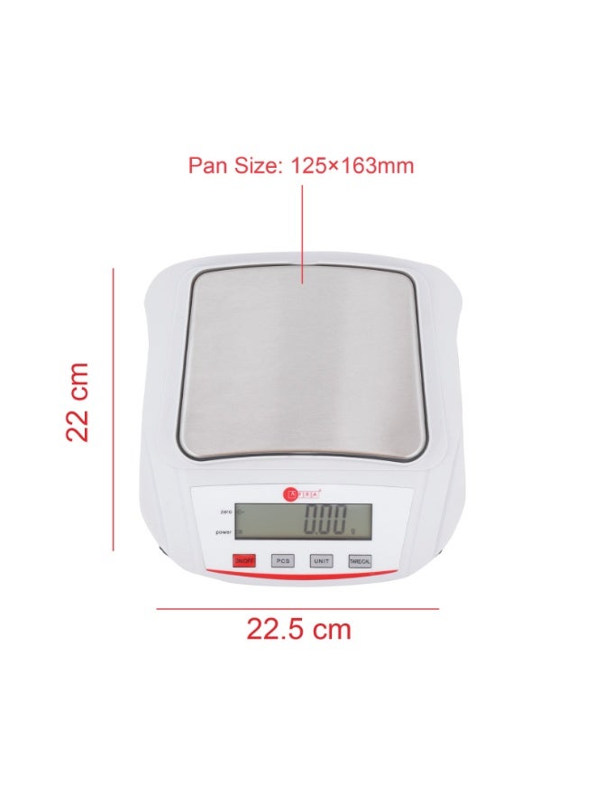 AFRA AFQS-AS60001LC Precision Scale 600g Capacity With 0.01g Accuracy | Large 125x160mm Platform | Jewelry, Gold & Silver Weighing Machine - Image 4