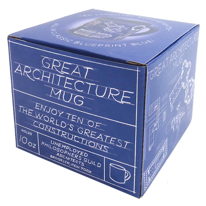 The Unemployed Philosophers Guild Architecture Coffee Mug - Architectural Drawings of Famous Buildings - from Classic to Classical - Comes in a Fun Gift Box - Image 2